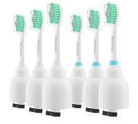 Pisonicleara Cabezales de repuesto para cepillo de dientes (6 unidades) compatibles con Philips Sonicare E-Series Essence CleanCare Elite Advance hx7022/66 Xtreme Brush Refill hx7001