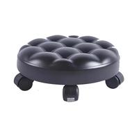 Pisos Heces de lana baja con ruedas | Taburete sobre ruedas taburetes bajos de cuero PU | Silla de piso bajo multipropósito con 5 ruedas | Taburete bajo con asiento rodante para la limpieza de la casa