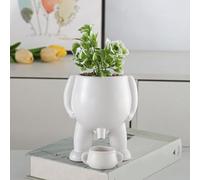 Piss Pot Planter Novelty Peeing Planter Pot Piss Pot for Plants Peeing Planter Pot Peeing Funny Vase Funny Gift Idea Funny Vase Home Decor Succulent Home Garden Decor Funny Plant Pots (White)