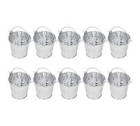 Pissente 10 Macetas de Hierro para Suculentas, 4 X 5,5 X 6 Cm, Mini Maceta para Decoración Interior y Exterior, Cubos de Metal Pintado para Balcón, Escritorio, Ventana, Porche, Mesa de Centro