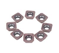 Pissente 10 Piezas de Insertos de Torneado, Cuchillas de Herramientas CNC de Carburo con Revestimiento Multicapa, Insertos de Acabado de Torno para Acero, Acero Inoxidable, Hierro Fundido, Torneado