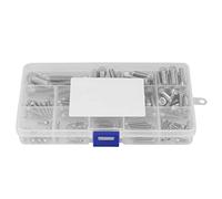 Pissente 135pcs M2.5 M3 M4 M5 M6 M8 304 Tornillos de Tapa de la Cabeza Hexagonal de Acero Inoxidable Colocados con 14 Tamaños en Estuche de Almacenamiento Transparente para Muebles de