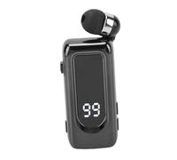 Pissente Auriculares Inalámbricos Retráctiles BT5.4 Batería Desmontable | Sonido estéreo nítido, ajuste giratorio de gancho, cable retráctil de 1 metro para llamadas manos libres