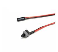 Pissente Botón de Encendido del Chasis de Reinicio de PC de 2 Pines, Material ABS, Interruptor de Puente Fácil de Enchufar y Usar, Ideal para Cajas ATX, Cables Rojos y Negros