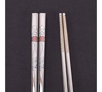 Pissente Chopsticks de Sushi de Acero Inoxidable, Diseño Elegante, Patrones de Talla Variada, Lavavajillas, 9.25 Pulgadas para la Cocina Asiática (Rosas románticas de color)