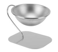 Pissente Cuenco Elevado Antivuelco para Gatos, de Acero Inoxidable, de Gran Capacidad, Inclinado, Elevado, para Comida para Gatos, Perros, Ideal para Alimentación y Riego Diarios