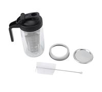 Pissente de Cold Brew Jarra, Jarro con Filtro de Acero Inoxidable de Vidrio Grueso para Café Helado con Tapa Pico y Asa para Preparar y Verter (1000ml)