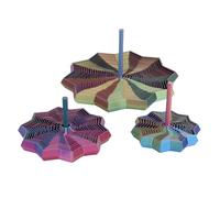 Pissente Elegante Juguete Sensorial de Estrella Giratoria Impreso en 3D con Agarre Ergonómico, Promueve la Regulación Emocional, Diseño Compacto - 3 Piezas (Amarillo Azul Púrpura)