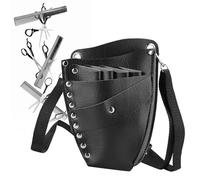 Pissente Funda de Cuero Bolsa Tijeras Peluquer¨ªa Cintur¨®n Extra¨ªble Multifuncional Herramientas Profesionales Peluquero