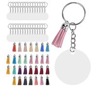 Pissente Juego de 30 Moldes para Llaveros de Acrílico con Anillos de Soldadura, Crea Llaveros DIY, Cadenas para Llaves, Adornos para Bolsos, Recuerdos, Etiquetas, Artículos Hechos a