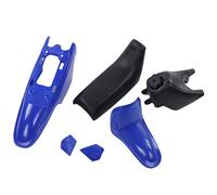 Pissente Kit de Asiento del Tanque de del Guardabarros Delantero Trasero de la Motocicleta Piezas de Repuesto de 4 Piezas de Plástico y Cuero Artificial para PW50 Peewee Dirt Bike Riders
