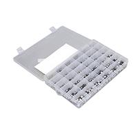 Pissente Kit de Condensadores Electrolíticos SMD de 1520 Piezas, Surtido de Condensadores de Aluminio, 36 Valores, 1 UF a 1000 UF, Caja de Almacenamiento Compacta de Baja Impedancia para Redes