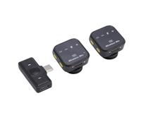 Pissente Micrófono Lavalier Inalámbrico Profesional con Cancelación Activa de Ruido, Micrófono Inalámbrico 2.4G para Karaoke, Batería de Larga Duración, Escucha con Auriculares Incluidos