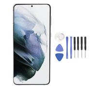 Pissente Pantalla Táctil Digitalizadora, Conjunto de Reemplazo de Pantalla LCD S21 Plus 5G de 6.7 Pulgadas con Marco y Herramientas de Reparación para Versión Internacional SM G996B UE (Silver)