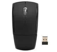 Pissente Ratón Inalámbrico, Ratón Inalámbrico de 2,4 GHz con Plegable y Receptor Nano USB para PC y Portátil (Black)