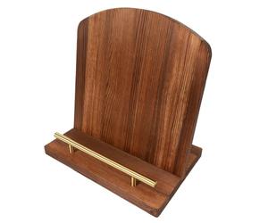 Pissente Soporte para Libro de Cocina Madera Bandeja Extraíble Pino Sólido | Soporte para Libro de Recetas, Construcción de Madera de Pino, Parachoques Frontal de Metal, Compatibilidad con Tabletas y