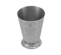 Pissente Taza de Mint Julep, Acero Inoxidable 12 Oz Vaso de Cóctel Estilo Vintage con Acabado Plateado Elegante, para Moscow Mules Gin Tonic Ron - o Cualquier Cóctel (Textura Tótem)
