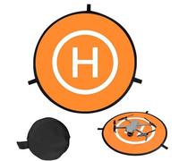 Pista Aterrizaje Drone, Helicoptero Landig Mat, Accesorios Drone, Drone Landing Pad, Plegable Alfombrilla de Aterrizaje, Por Una Cara, 55cm, con 1 Bolsa de Almacenamiento y 3 Clavos Para Suelo