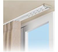 Pista de aluminio de 1 capa de 6 mm, ultra plana, 0,6-6 m, para montaje en techo/pared, para dormitorios, salas de estar, hoteles (blanco 1)