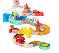 Pista de baño interactiva, tobogán acuático resbaladizo, Bola de bañera con ventosas, Juego de Juguetes de Material Resistente, Juguete de baño para niños con fácil instalación, Suministros de bañ pa