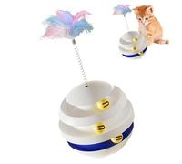 Pista de bola para gato,Pista de bola para gatos - Rompecabezas de gatito de juguete de rollo de bola de gato - Bandeja giratoria de torre de bola de gato, juguetes de entretenimiento para gatos