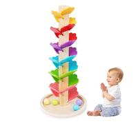 Pista de bolas de madera, árbol de sonido, juguete educativo para niños, juguete para árbol de música, árbol de sonido, juguete Montessori a partir de 3 años con 10 bolas de arco iris