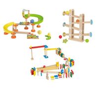 Pista de canicas de madera