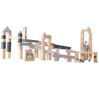 Pista de canicas de madera