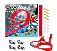 Pista De Carreras Flexible, 4 Metros Flexible Enrollable Juegos De Competición, Juguete De Rampa para Coches, para Vacaciones Hogar Sala Halloween Pascua Interior Exterior Aula Escuela