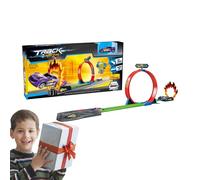 Pista De Carreras Juguetes, Juego De Pistas para Niños, Juguete Combinado con Vehículos De Retroceso Fácil De Construir para Viajes Escuelas Guarderías Y Jardines Infantiles
