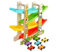 Pista de carreras para niños pequeños - Material seguro no tóxico, diseño multivía, juego de vehículos divertidos, juguete educativo | Pista de juego con base robusta para niños niñas divert