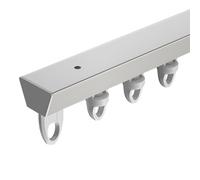 Pista De Cortina De Aluminio Riel De Cortina Ultrafina Invisible Barras De Cortinas Del Baño para Palo De Cortinas De Techo Recto Y Ventana Salediza Facil De Istalar(Blanca,300cm/9.8ft(3 * 100cm))