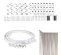 Pista De Cortinas, Pista De Techo Para Cortinas, Sin Bucles De Techo Bravos Stick | Bensable Mount Rails Living Divider Accesorios Para Autocaravana, Casa, Baño, Dormitorio