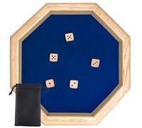 Pista de dados, 25.5CM/10.04 in Bandeja de madera de pista, Pista de, Pista de dos+Dados y Cinturones, Adecuado para la bandeja de juegos de dados para juegos de mesa DND y RPG
