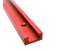 Pista de rampa para carpintería Riel en T for canaleta de carpintería 300-800 mm, ranura for fijación, riel doble aleación aluminio 19 x 9,5, 1 unidad(Red,400mm)