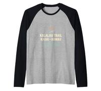 Pista de Senderismo desafiante Kalalau-Trail Camiseta Manga Raglan
