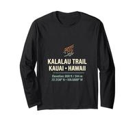 Pista de Senderismo desafiante Kalalau-Trail Manga Larga
