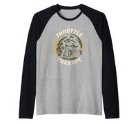 Pista de Tierra Todoterreno Quad Racing ATV Rider de Cuatro Ruedas Camiseta Manga Raglan