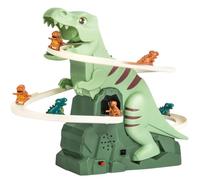 Pista de toboganes de escalada para dinosaurios: juego de juego realista e interactivo de montaña rusa, construcción segura y duradera, actividad educativa atractiva | Regalo de cumpleaños para b