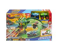 Hot Wheels Monster Trucks - Conjunto Destrucción del Dragón - Serie Sharks Vs Dinos