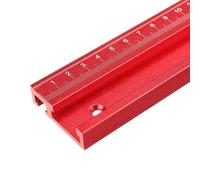 Pista en T de aleación de aluminio rojo, calibre de inglete con ranura en T de 45 grados con escala para mesa de enrutador y sierra de mesa, accesorio de plantilla de 300/400/500/600 mm