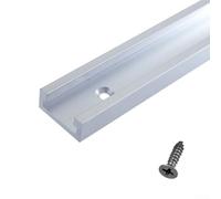 Pista en T plateada de 30 mm para carpintería, ranura de aleación de aluminio con barra de inglete de 19 mm, guía de abrazadera de riel de canal para plantillas y accesorios (600 mm) (300 mm)