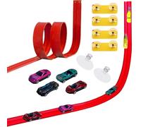 Pista Flexible de Coches,Set de Carreras para Niños Pequeños de 4.5 Metros | Juguete Educativo para Interior Hogar Guardería Viaje Aula Infantil