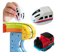 Pista Infinita 3D, 2 vagones de Tren eléctricos magnéticos de Repuesto, (excluyendo la Pista) Complemento Recargable por USB, Regalo de Trenes eléctricos Blanco+Rojo
