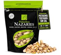 PISTACHOS NAZARIES Pistachos Tostados Sin Sal Españoles Con Cascara 4x250g Snack Saludable Aperitivo Para Picar Fitness Proteico Cultivo Propio Andalucia Frutos Secos Natural Sin Gluten Veganos