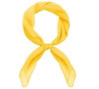 Pistha Bufanda de gasa con cinta para el cuello, pañuelo cuadrado para Halloween, hombres, mujeres, niños y niñas, accesorios de bufanda de disfraz, Amarillo, 25.5*25.5 inch