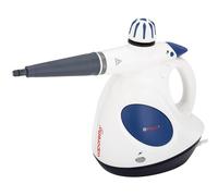 Polti Vaporetto First, Pistola de Vapor con Caldera y Tapón de Seguridad, Caldera de Alta Presión hasta 3 Bar, 5 Accesorios Incluidos, Blanco y Azul