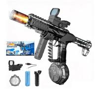 Pistola Agua Electrica,Pistola De Agua con Luces Led DináMicas,De Largo Alcance,Pistola Agua De Alta PresióN,para NiñOs Y NiñAs,para Fiestas Al Aire Libre,Playas Y Piscinas(Gris)