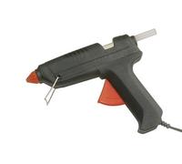 Pistola aplicadora de pegamento 60W, diseño ergonómico, calentamiento rápido, ideal para manualidades, reparaciones y montaje.