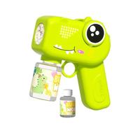 Pistola Burbujas Dinosaurio Niños - Automática Portátil Eléctrica Soplador con Luces | 5000+ Burbujas Minuto Solución 75ml Incluida | Perfecto Regalo Cumpleaños Party Juguete Chicos Chicas 3-8 Años